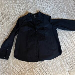 Banana Republic Black Button-Up Blouse